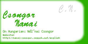 csongor nanai business card